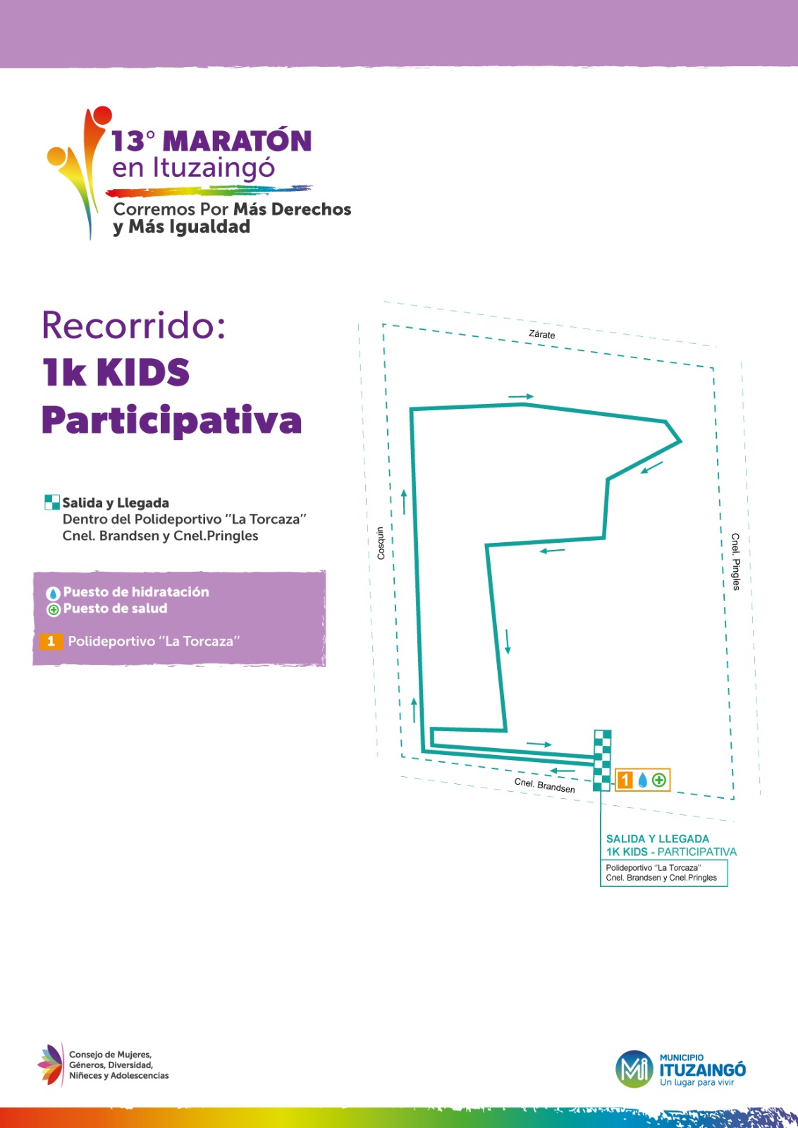 Mapa del recorrido de 1Km